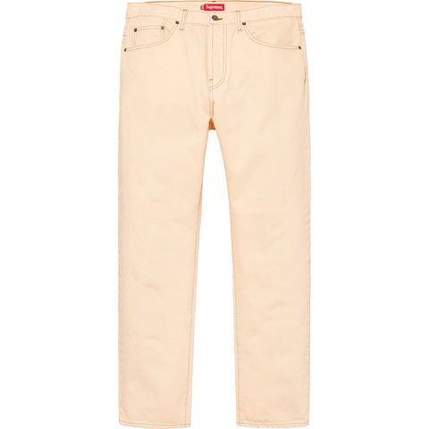 Supreme Washed Regular Jean - Washed Pale Yellow