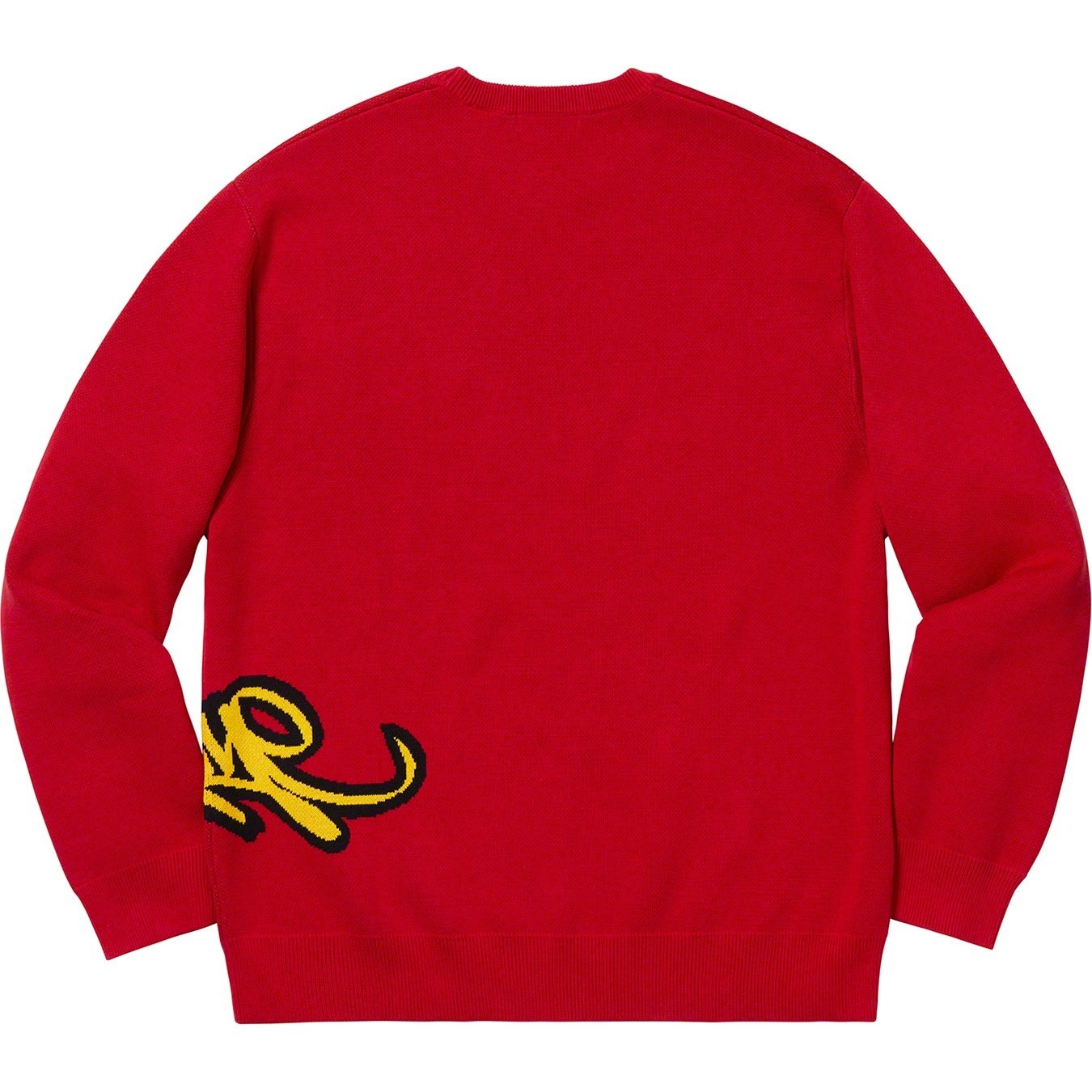 Supreme Tag Logo Sweater (SS19) - Red - $148