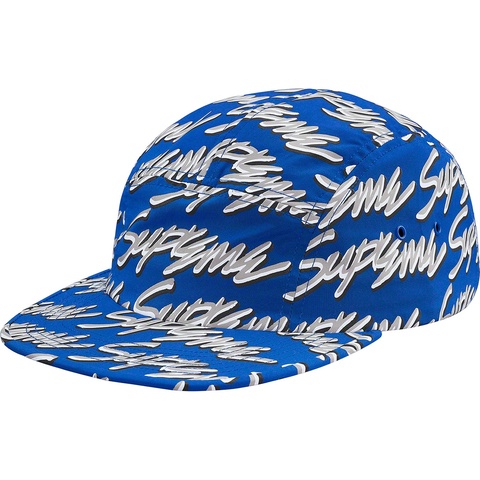 Supreme Signature Script Logo Camp Cap - Royal