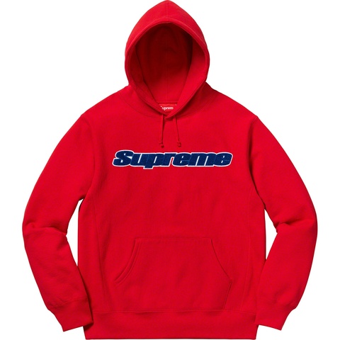 Supreme Chenille Hooded Sweatshirt - Red