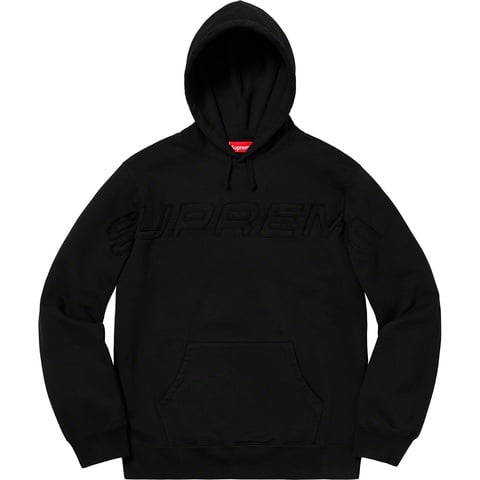 Supreme Set In Logo Hooded Sweatshirt - Black