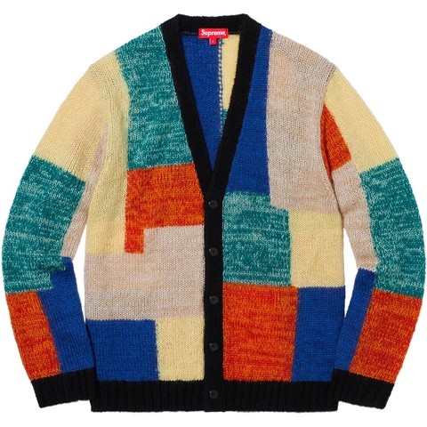 Supreme Patchwork Mohair Cardigan - Multicolor