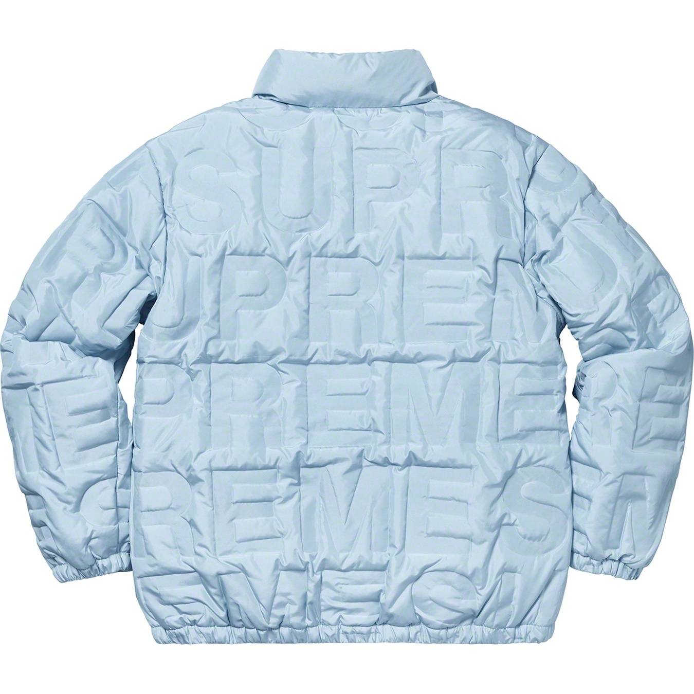 Supreme Bonded Logo Puffy Jacket (SS19) - Light Blue - $348