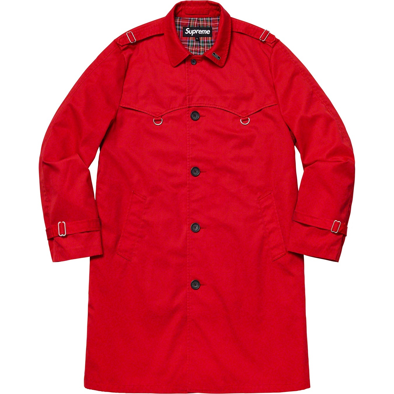 Supreme D-Ring Trench Coat (SS19) - Red - $328