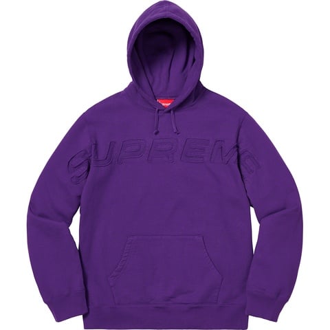 Supreme Set In Logo Hooded Sweatshirt - Purple