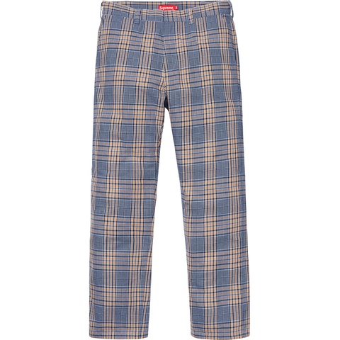 Supreme Work Pant - Blue Plaid