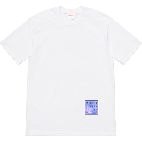 Supreme Middle Finger To The World Tee - White
