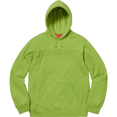 Supreme Set In Logo Hooded Sweatshirt - Lime
