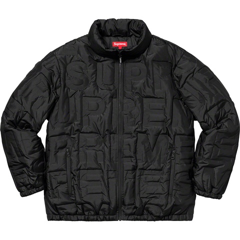 Supreme Bonded Logo Puffy Jacket - Black