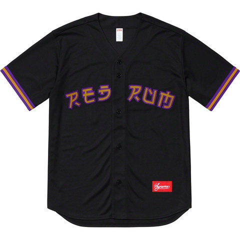 Supreme Red Rum Baseball Jersey - Black