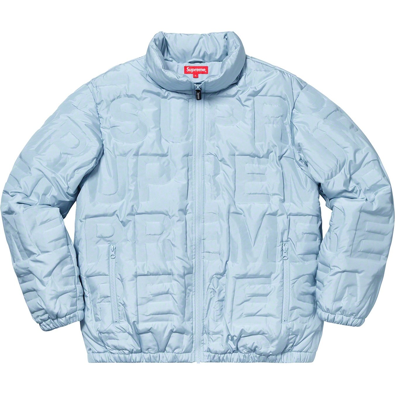 Supreme Bonded Logo Puffy Jacket (SS19) - Light Blue - $348