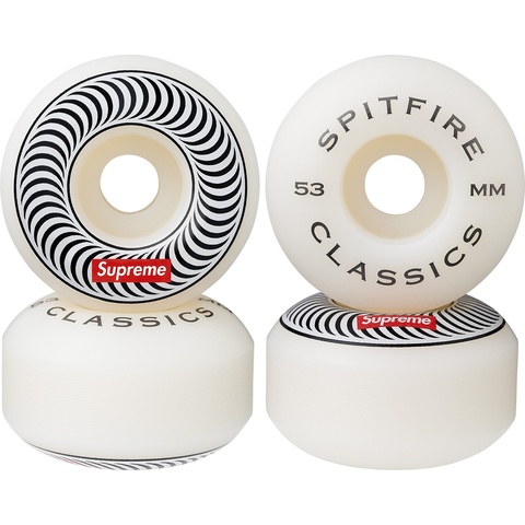 Supreme Supreme®/Spitfire® Classic Wheels (Set of 4) - White 53MM