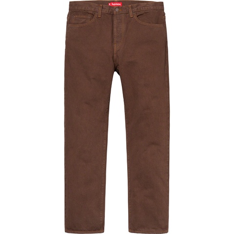 Supreme Washed Regular Jean - Washed Brown