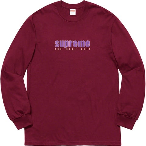 Supreme The Real Shit L/S Tee - Burgundy