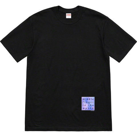 Supreme Middle Finger To The World Tee - Black