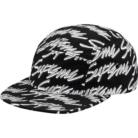 Supreme Signature Script Logo Camp Cap - Black