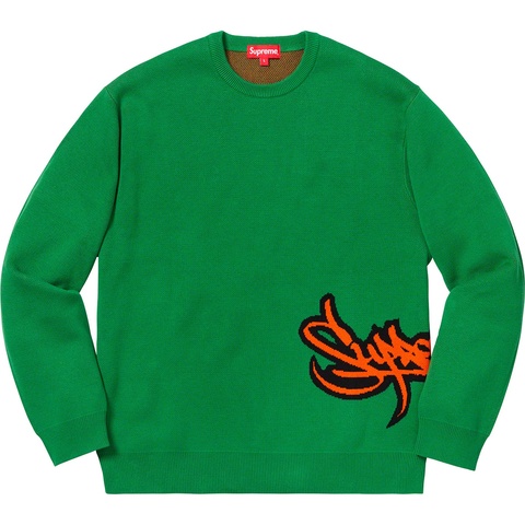 Supreme Tag Logo Sweater - Green