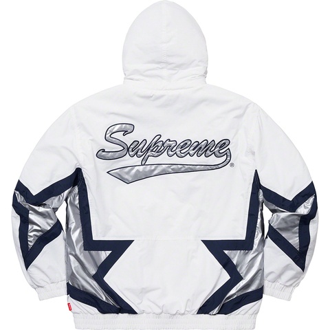 Supreme Stars Puffy Jacket - White