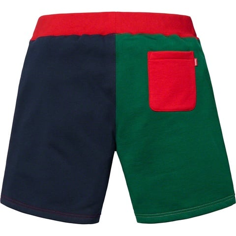 Supreme S Logo Colorblocked Sweatshort - Red
