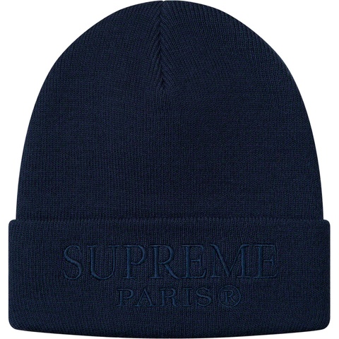 Supreme Tonal Logo Beanie - Navy