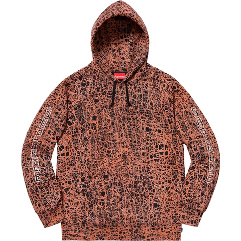 Supreme Marble Hooded Sweatshirt - Orange
