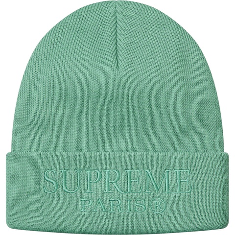 Supreme Tonal Logo Beanie - Light Teal