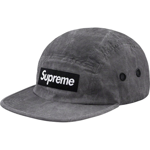 Supreme Washed Linen Camp Cap - Black