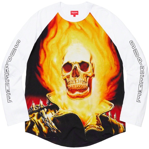 Supreme Ghost Rider© Raglan L/S Top - White