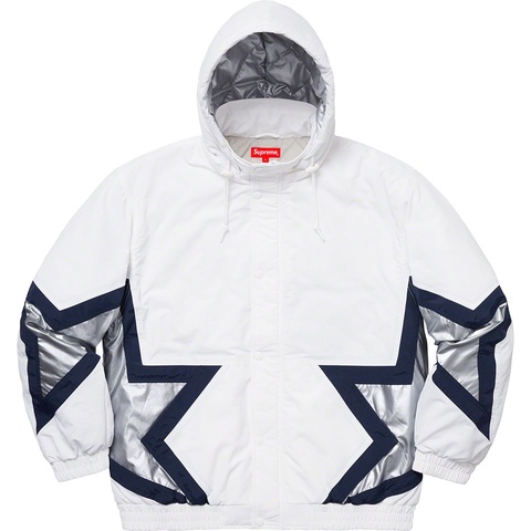 Supreme Stars Puffy Jacket - White