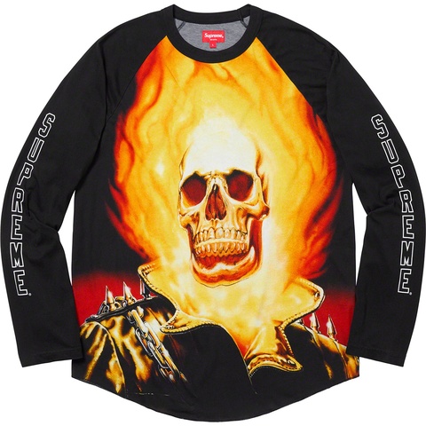 Supreme Ghost Rider© Raglan L/S Top - Black