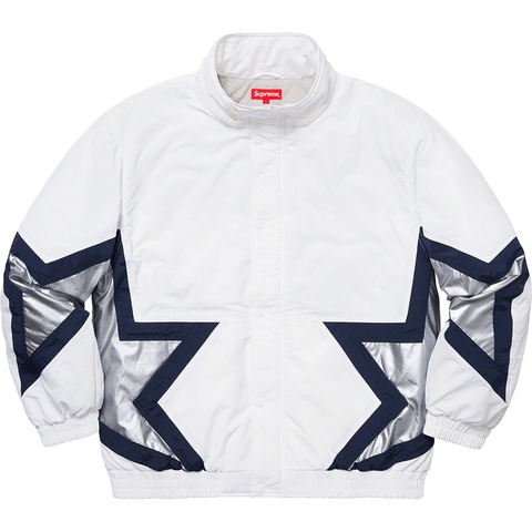 Supreme Stars Puffy Jacket - White