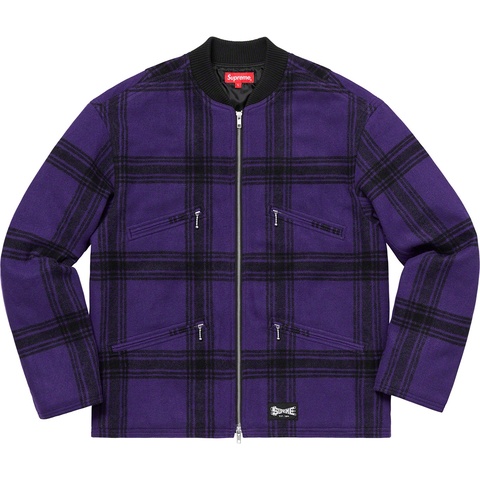 Supreme Zip Car Jacket - Purple