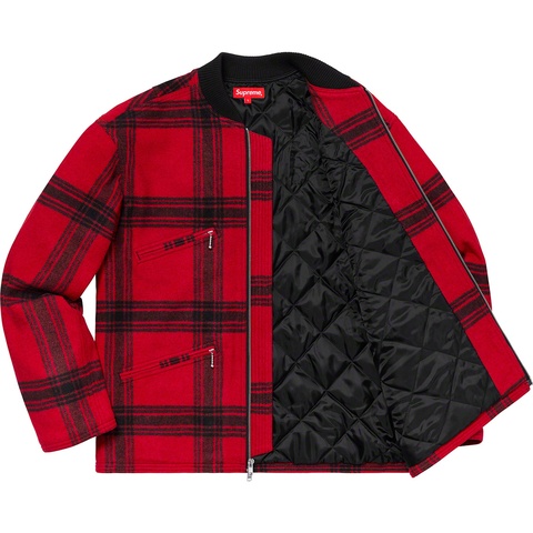 Supreme Zip Car Jacket - Red