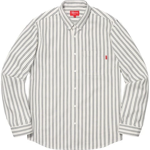 Supreme Stripe Twill Shirt - White