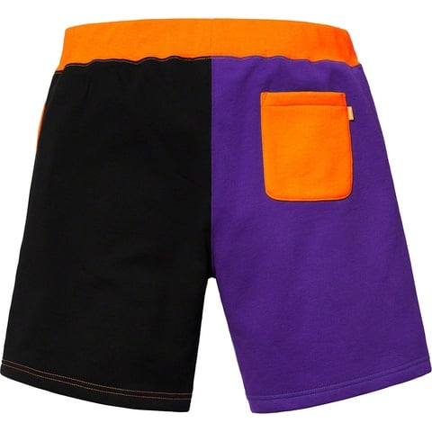 Supreme S Logo Colorblocked Sweatshort - Orange
