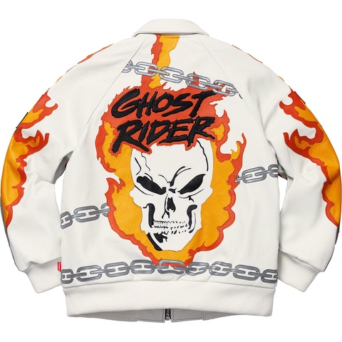 Supreme Supreme®/Vanson Leathers® Ghost Rider© Jacket - White