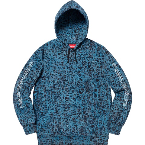 Supreme Marble Hooded Sweatshirt - Blue