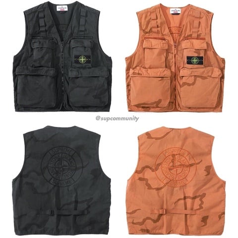 Supreme Supreme®/Stone Island® Camo Cargo Vest - $398.00
