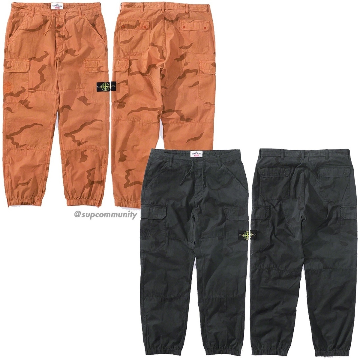 Supreme×Stone nylon cargopants S Supreme®/Stone Island® Painted Camo Nylon Cargo Pant - Supreme