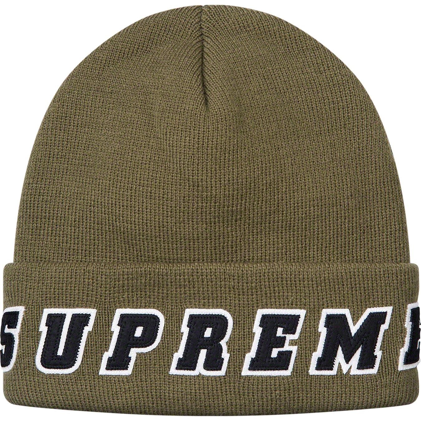 Supreme Felt Logo Beanie (SS19) - Olive - $36