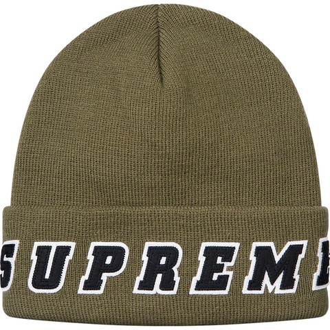 Supreme Felt Logo Beanie - Olive