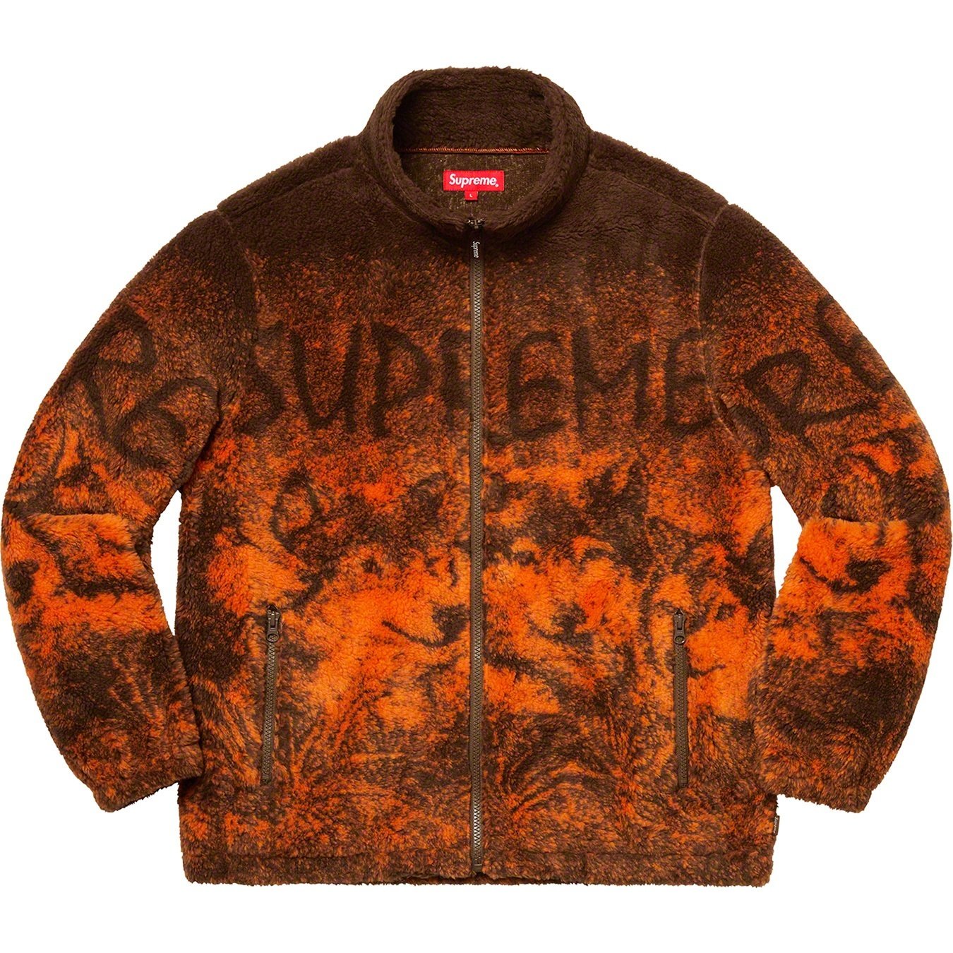 Supreme Wolf Fleece Jacket (SS19) - Brown - $198