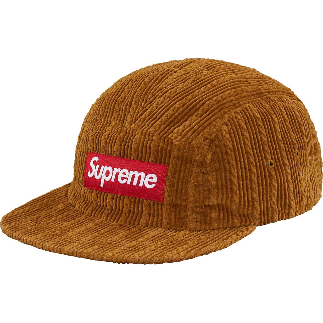 Supreme Rope Corduroy Camp Cap (SS19) - Brown - $48