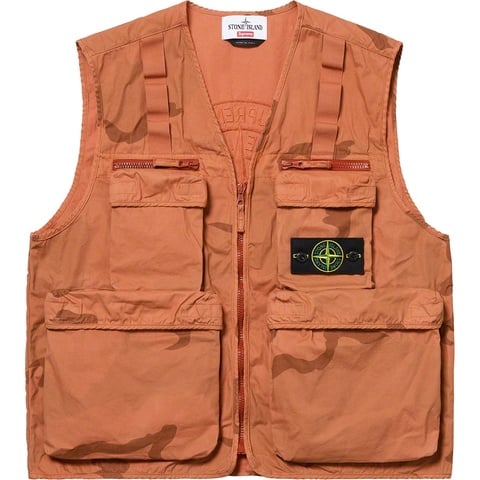 Supreme Supreme®/Stone Island® Camo Cargo Vest - Coral Camo