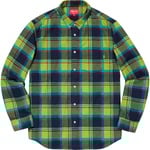 Supreme Plaid Flannel Shirt (SS19) - Lime