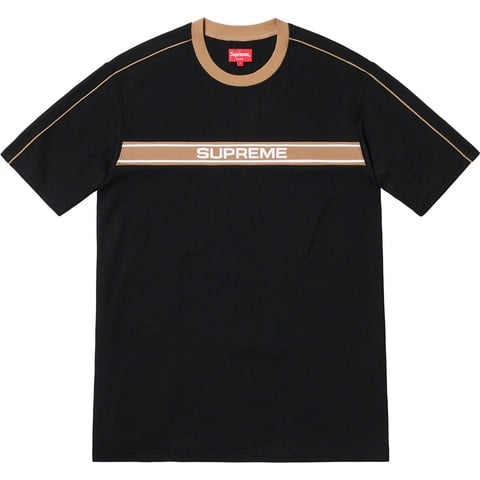 Supreme Chest Stripe Logo S/S Top - Black