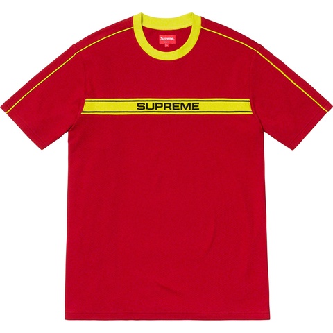 Supreme Chest Stripe Logo S/S Top - Dark Red