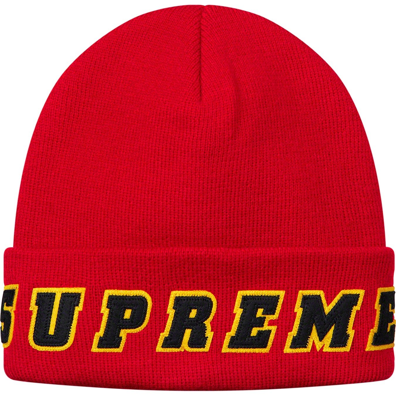 Supreme Felt Logo Beanie (SS19) - Red - $36