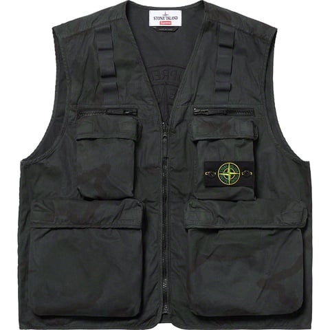 Supreme Supreme®/Stone Island® Camo Cargo Vest - Black Camo