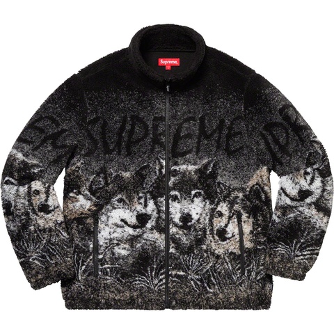 Supreme Wolf Fleece Jacket - Black